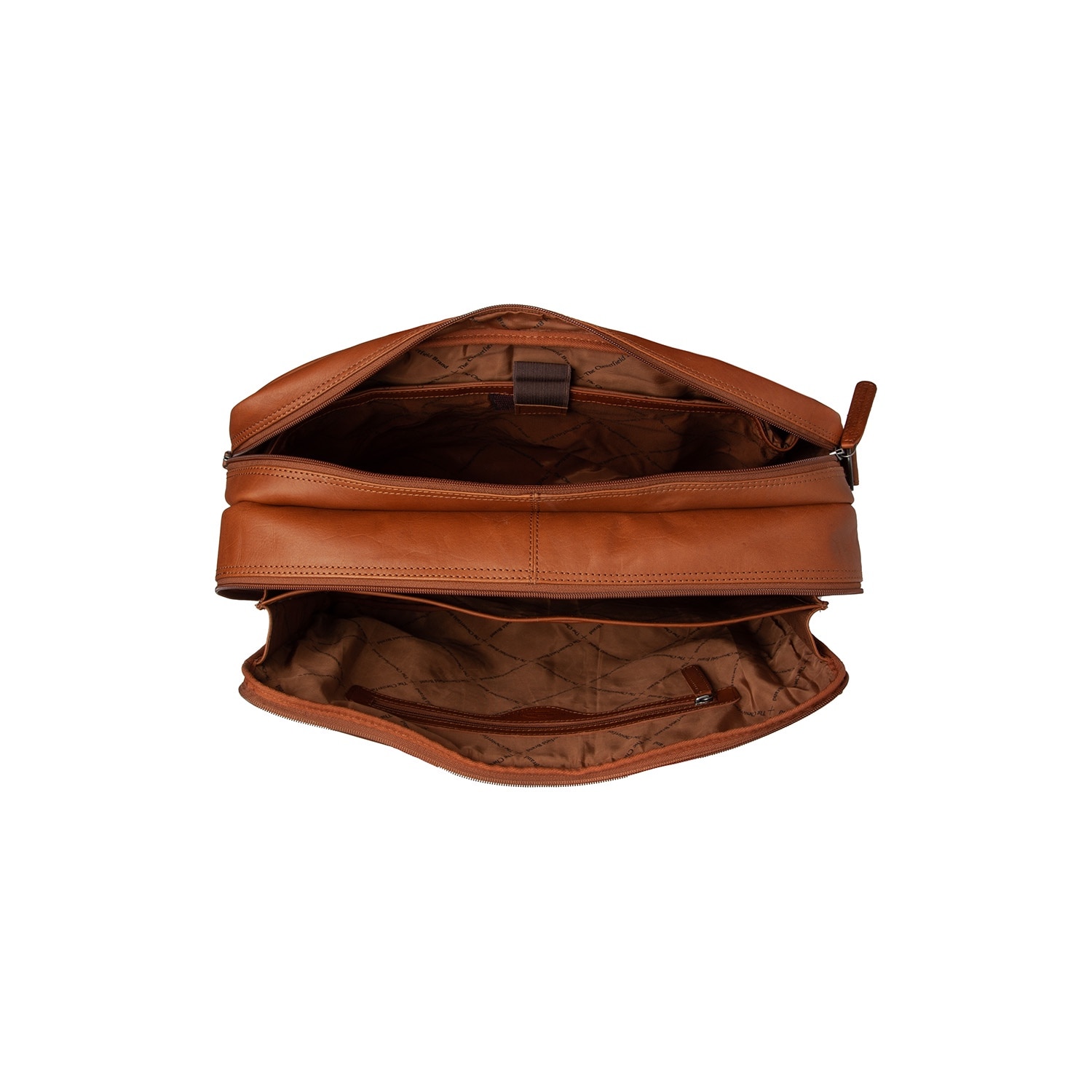 Geanta de laptop din piele naturala maro coniac, The Chesterfield Brand, Ryan 17 inch