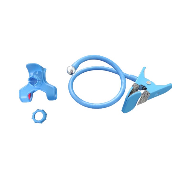 Гъвкава стойка с рамо и метална скоба за телефон, универсален съвместим таблет с премиум качество 50 см, син - оригинални оферти