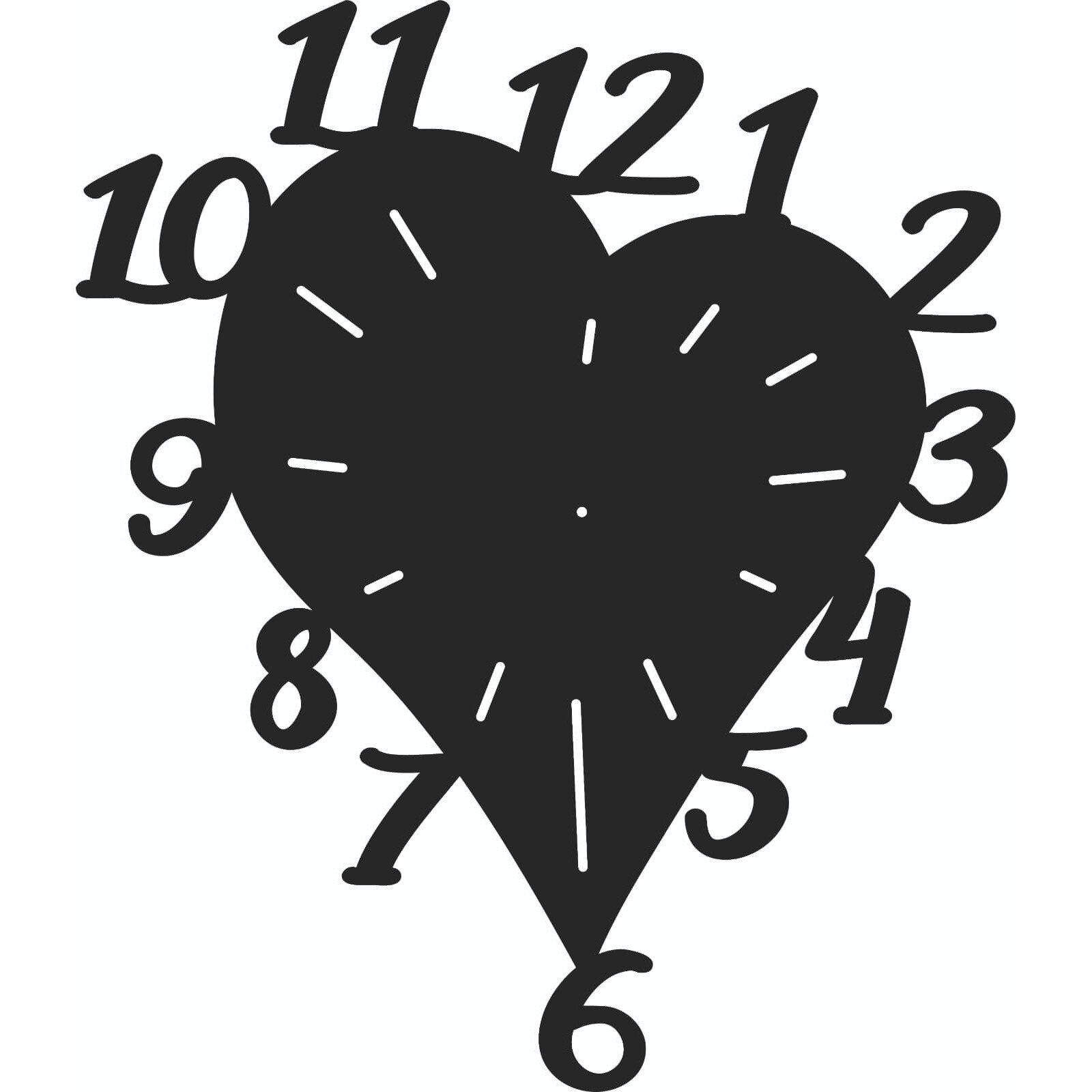 Ceas Decorativ Perete din Tabla debitata CNC,model 10, 52x44 cm