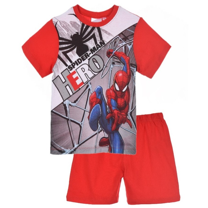 Pijama Spideman Hero, /, maneca scurta, rosu