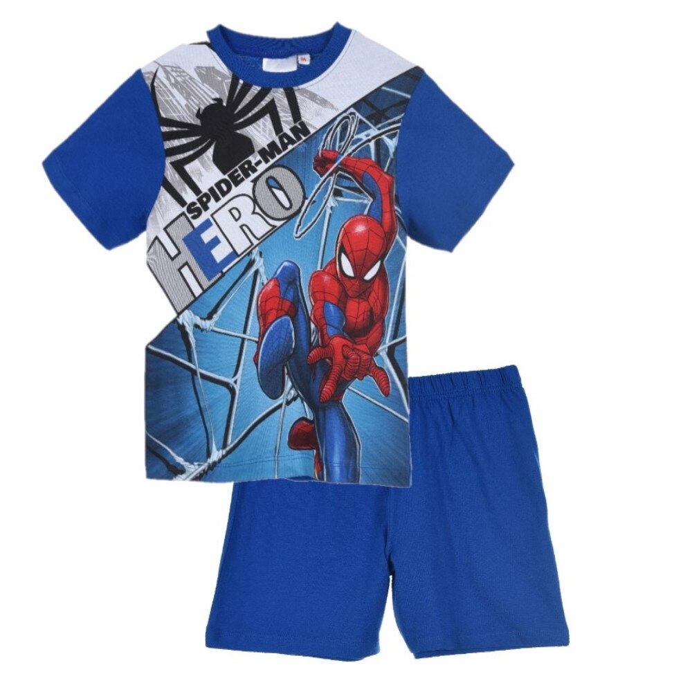 Pijama Spideman Hero, maneca scurta, Albastru