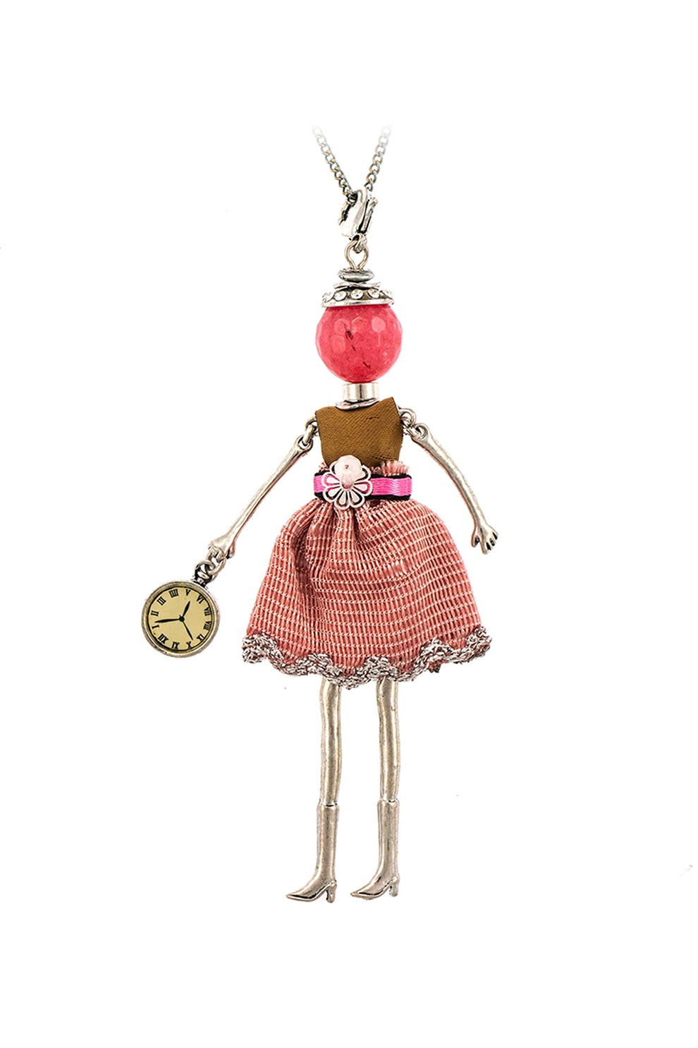 Roxannes - Bambole Milanesi, Colier tip lant cu pandantiv papusa, Multicolora