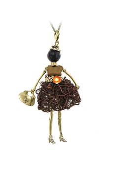 Roxannes - Bambole Milanesi, Colier cu pandantiv in forma de papusa, Multicolora Roxannes - Bambole Milanesi, Colier cu pandantiv in forma de papusa, Multicolora