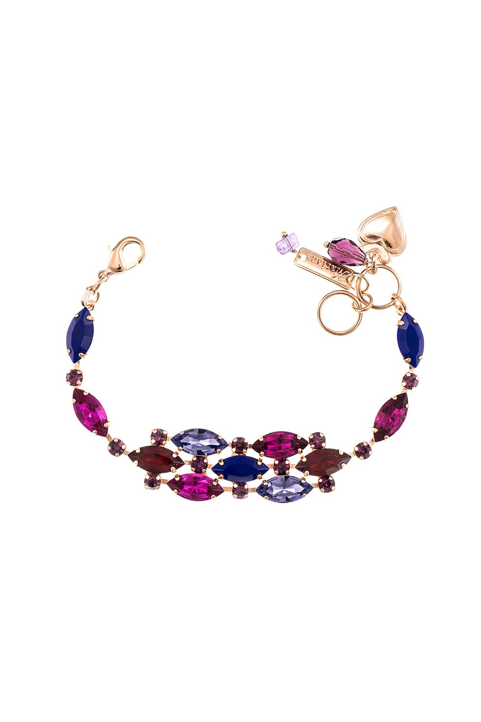 Roxannes - Mariana Jewellery, Bratara placata cu aur de 24k si decorata cu cristale, Multicolora