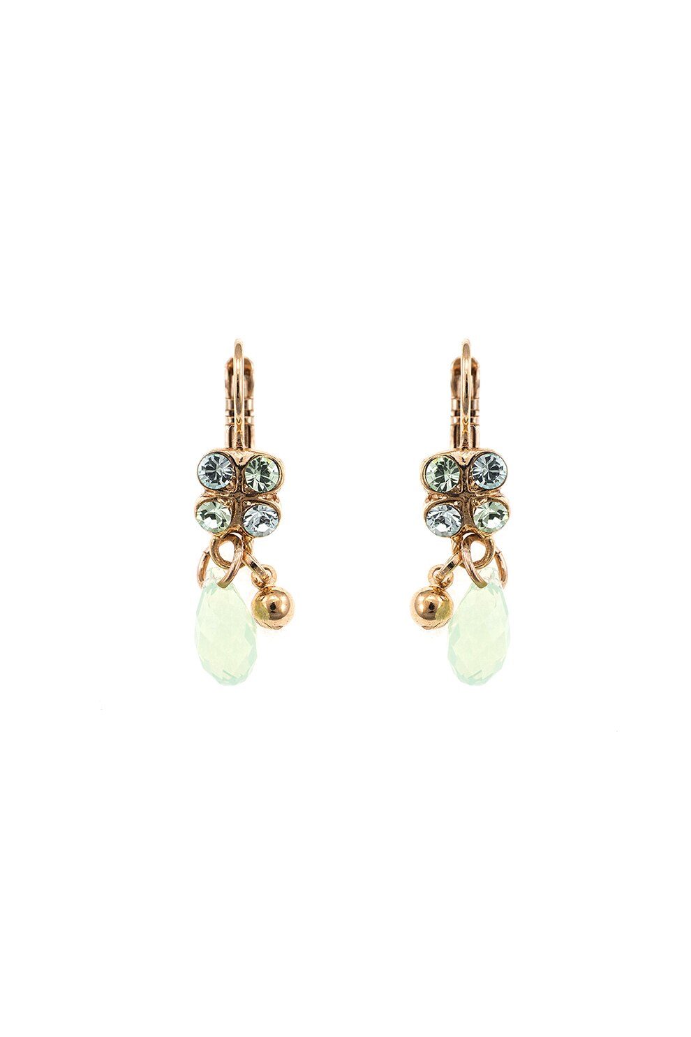 Roxannes - Mariana Jewellery, Cercei placati cu aur de 24K, decorati cu cristale , Multicolora
