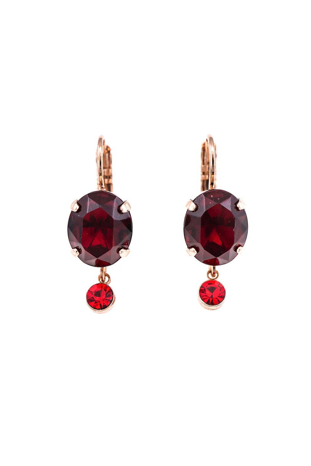 Roxannes - Mariana Jewellery, Cercei placati cu aur de 24K si cristale, Purpuriu