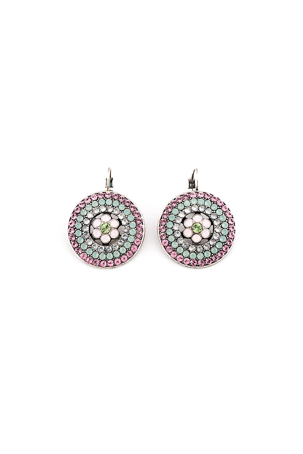 Roxannes - Mariana Jewellery, Cercei placati au argint cu cristale , Multicolora