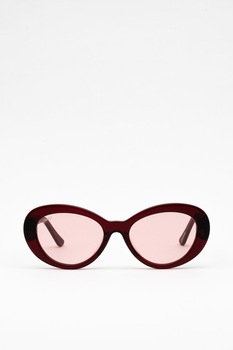 Ochelari de soare dama, Flamingo, Beverly, Oval, Visiniu, Culoare uniforma, Acetat Ochelari de soare dama, Flamingo, Beverly, Oval, Visiniu, Culoare uniforma, Acetat