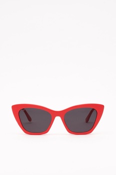 Ochelari de soare dama, Flamingo, Pomona Taste, Cat-eye, Rosu, Culoare uniforma, Acetat Ochelari de soare dama, Flamingo, Pomona Taste, Cat-eye, Rosu, Culoare uniforma, Acetat