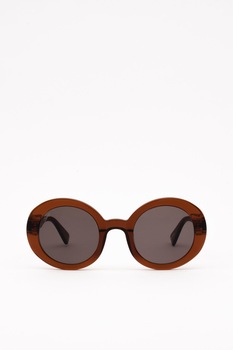 Ochelari de soare dama, Flamingo, Ramona Danish, Rotund, Maro, Culoare uniforma, Acetat Ochelari de soare dama, Flamingo, Ramona Danish, Rotund, Maro, Culoare uniforma, Acetat