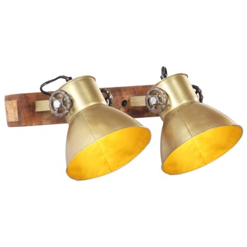 Lampa de perete, vidaXL, Fier, E27, 25 W, 45 x 25 cm, Aramiu/Maro Lampa de perete, vidaXL, Fier, E27, 25 W, 45 x 25 cm, Aramiu/Maro