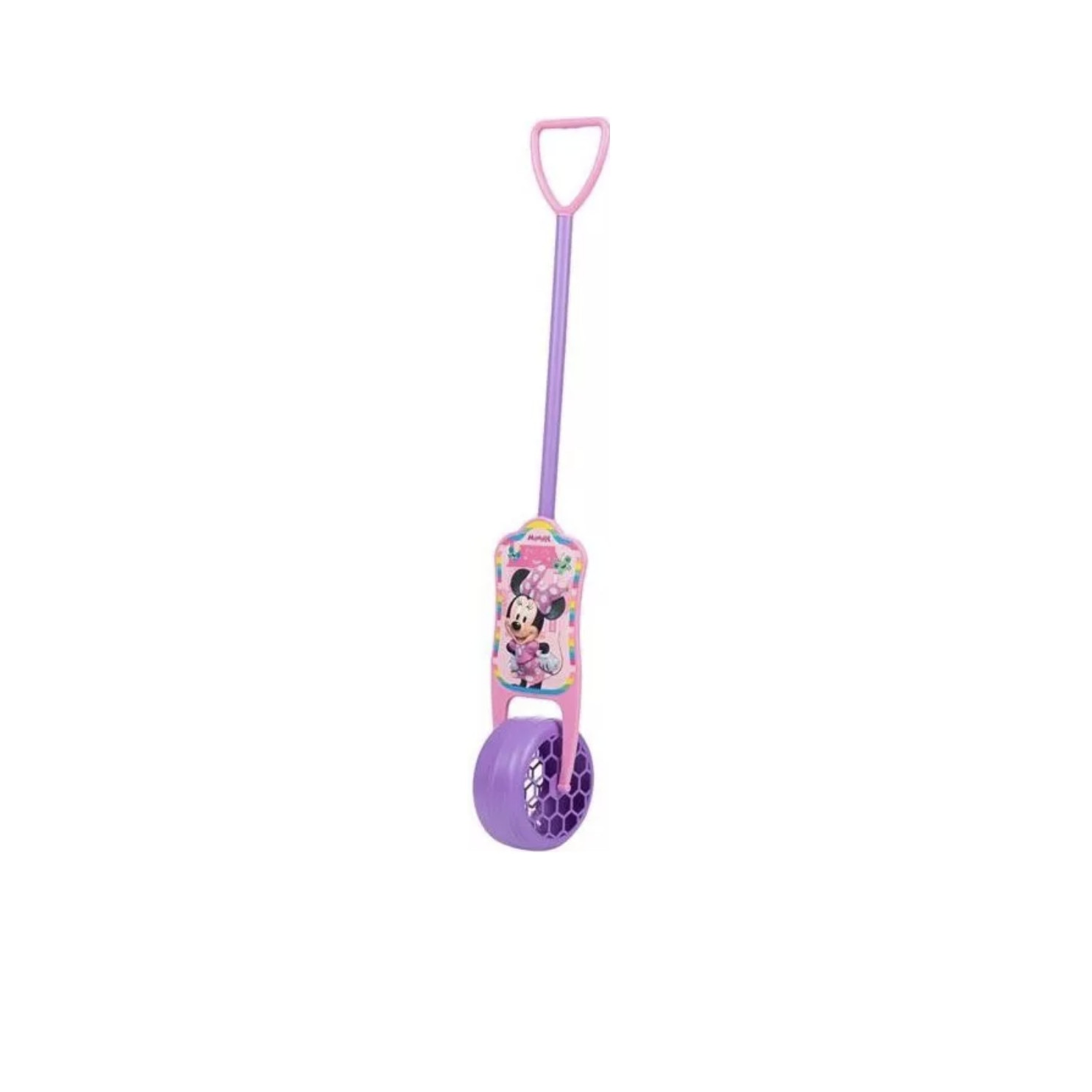 Roata de impins Minnie, pentru copii min 2 ani, Roz cu Mov, BBL2140