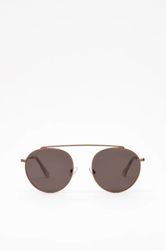 Ochelari de soare unisex, Flamingo, Hills, Aviator, Gold, Culoare uniforma, Otel Ochelari de soare unisex, Flamingo, Hills, Aviator, Gold, Culoare uniforma, Otel
