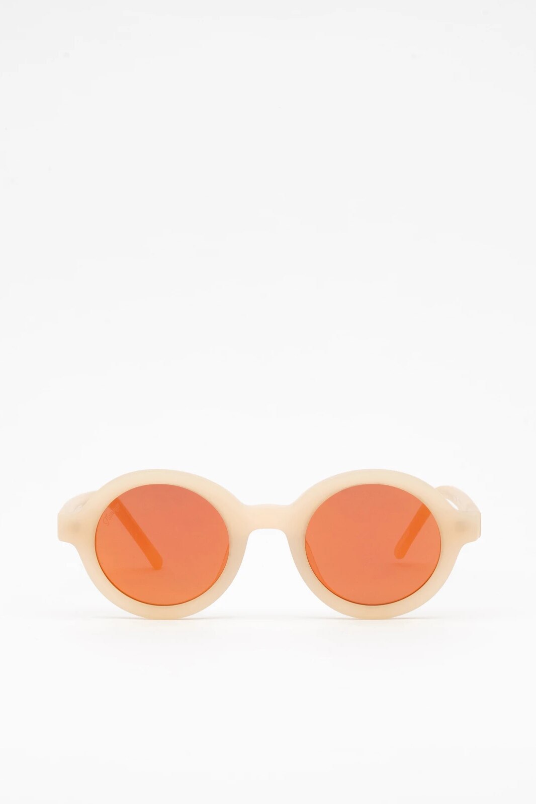 Ochelari de soare unisex, Flamingo, Venice Beach, Rotund, Crem, Culoare uniforma, Acetat