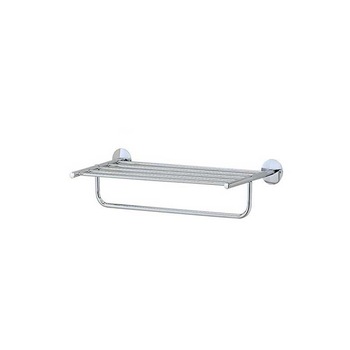 Etajera de baie cu 1 rafturi, crom, BR187 Etajera de baie cu 1 rafturi, crom, BR187