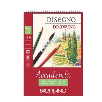 Bloc desen Fabriano Accademia Disegno, A5, 200gr, 30 file, cu spirala Bloc desen Fabriano Accademia Disegno, A5, 200gr, 30 file, cu spirala