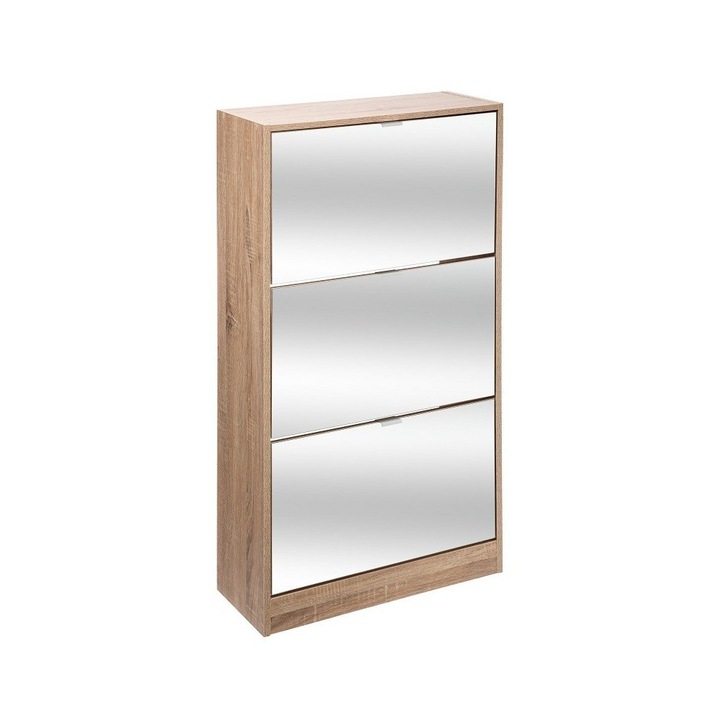 Dulap pantofi Bois, MDF crem, 59.6x23.4x118 cm