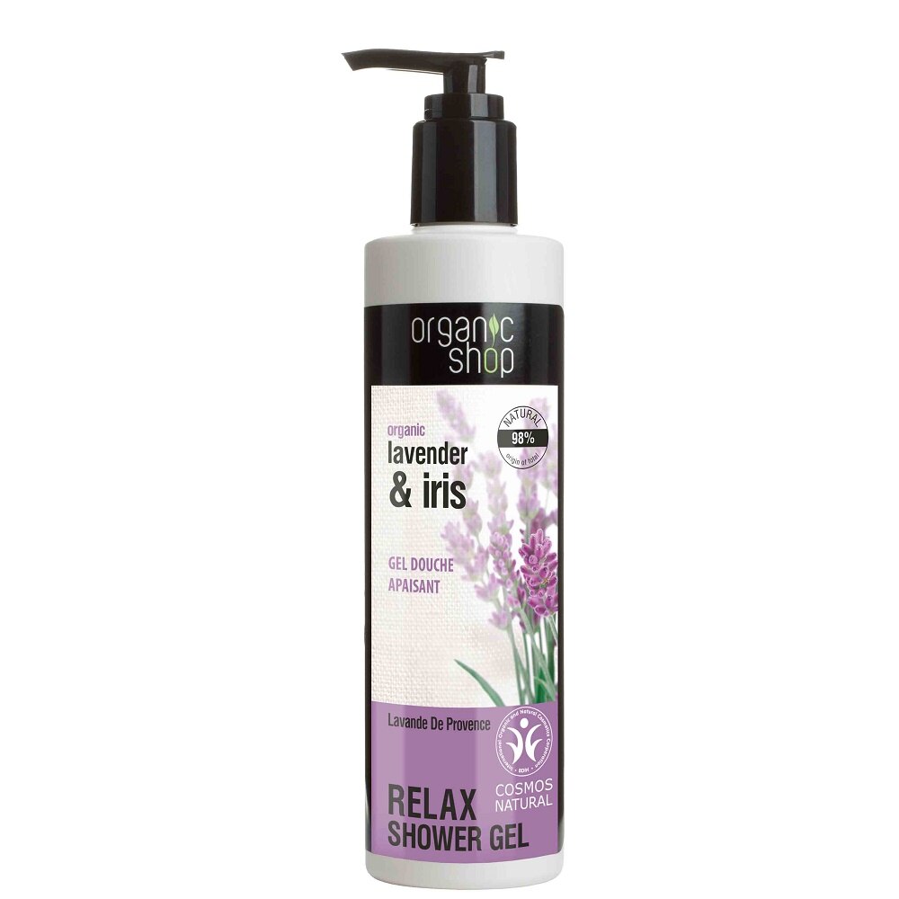 Gel de dus bio cu lavanda si iris Lavande De Provence 280 ml Organic Shop