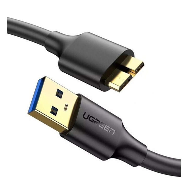 Ugreen adatkábel, usb - micro-b usb 3.0, 200cm, fekete, kompatibilis: Samsung Galaxy Tab Pro 12.2, SM-T905, / Galaxy Note Pro 12.2 LTE, SM-P905, / Galaxy Note Pro 12.2, SM-P900