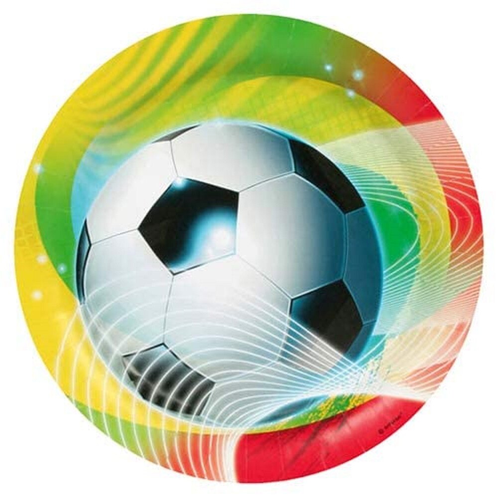 Set 8 Farfurii carton Soccer Party - 23 cm, Amscan 552562