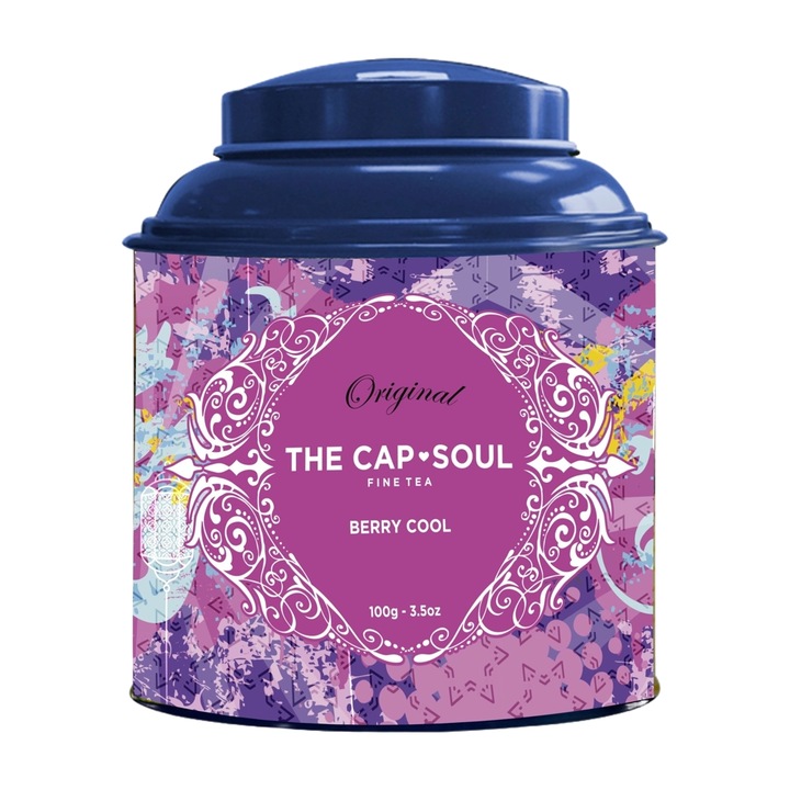 The Cap Soul Berry Cool Tea, jeges tea,100 g, infúziós típusú, gyógynövényes, gyümölcsös aroma, antioxidáns, vitaminokban gazdag, 100%-ban természetes összetevők