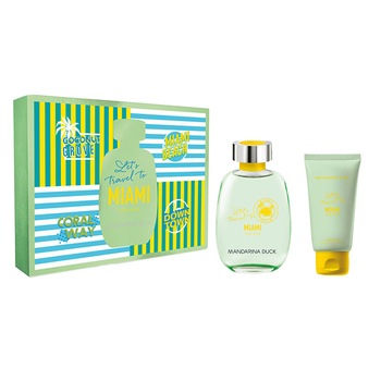 Set Mandarina Duck, let's travel to Miami, Barbati: Apa de Toaleta, 100 ml + Gel de dus, 50 ml Set Mandarina Duck, let's travel to Miami, Barbati: Apa de Toaleta, 100 ml + Gel de dus, 50 ml