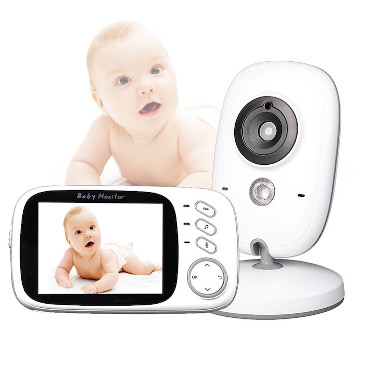 Бебефон Smartis Care, Цветен 3.2''LCD дисплей, Нощен режим, Сензори за светлина и температура