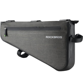 Geanta cadru bicicleta Rockbros AS-017, impermeabila, prindere velcro, triunghiulara Geanta cadru bicicleta Rockbros AS-017, impermeabila, prindere velcro, triunghiulara