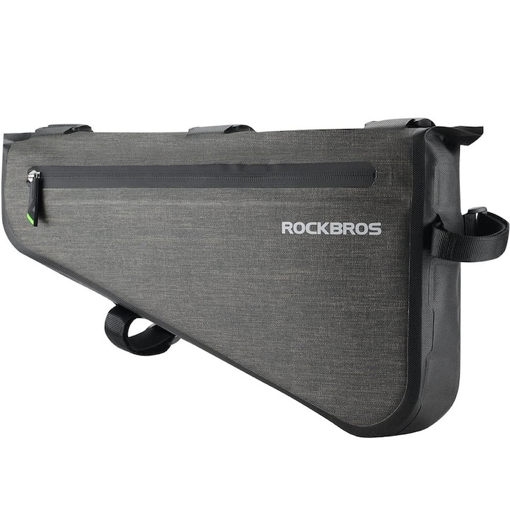 Geanta cadru bicicleta Rockbros AS-017, impermeabila, prindere velcro, triunghiulara