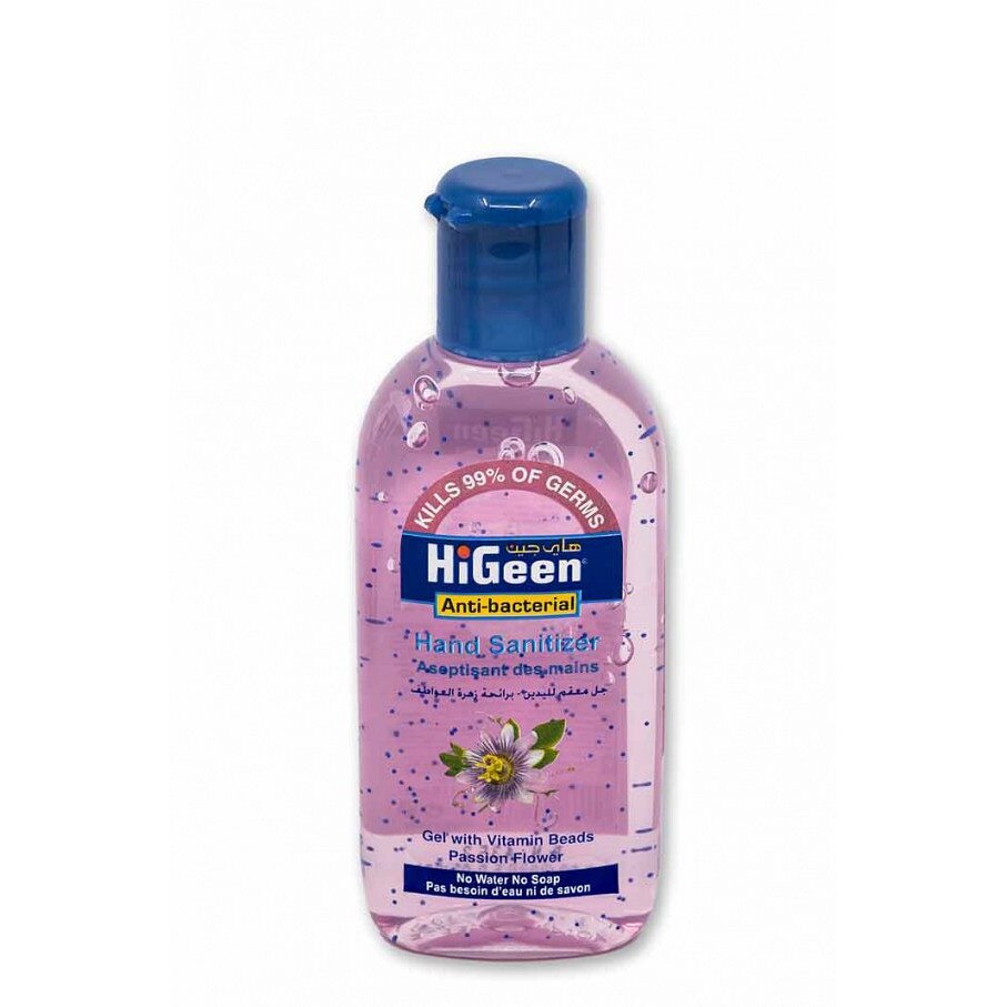 Gel Antibacterian pentru maini HiGeen,cu Vitamine si Glicerina, 110ml, Floarea Pasiunii