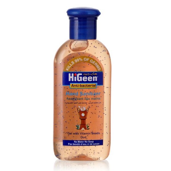 Gel Antibacterian pentru maini HiGeen,cu Vitamine si Glicerina, 110ml, Oud(Miros Oriental)