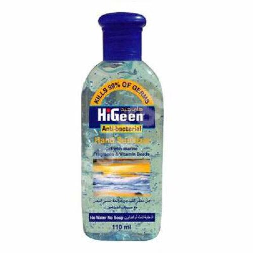 Gel Antibacterian pentru maini HiGeen,cu Vitamine si Glicerina, 110ml, Marine