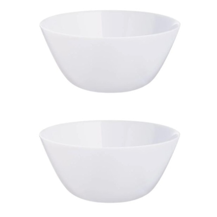 Set 2 boluri de servit din opal, 2.9 litri, 24x10.5 cm, alb