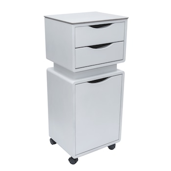 Dulap pentru manichiura / pedichiura, pal, blat portelan, alb, 84 cm inaltime, G2 Dulap pentru manichiura / pedichiura, pal, blat portelan, alb, 84 cm inaltime, G2