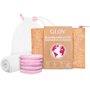 Set Glov #LessWasteMoreGLOV,Dischete demachiante textile Glov Moon 5 bucati, saculet pentru depozitare, Prosop pentru fata GLOV Luxury Set Glov #LessWasteMoreGLOV,Dischete demachiante textile Glov Moon 5 bucati, saculet pentru depozitare, Prosop pentru fata GLOV Luxury