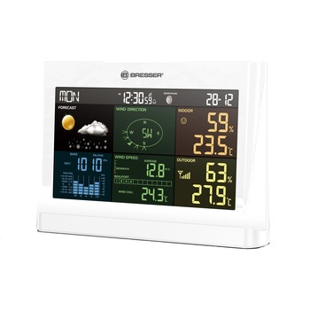 Statie meteo Bresser 5-in-1 Comfort cu afisaj color, alb Statie meteo Bresser 5-in-1 Comfort cu afisaj color, alb