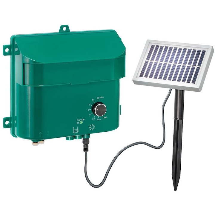 Комплект автоматична система за капково напояване, със соларен панел, с 15 пръскачки и куки за закрепване