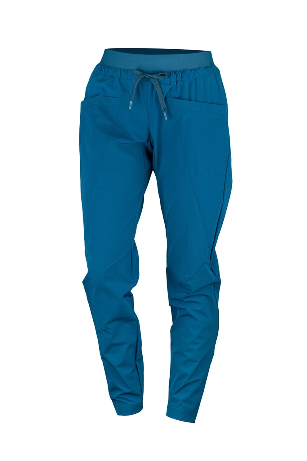 NORTHFINDER, Pantaloni conici cu snur de ajustare in talie pentru trekking si ciclism Vewa, Albastru petrol