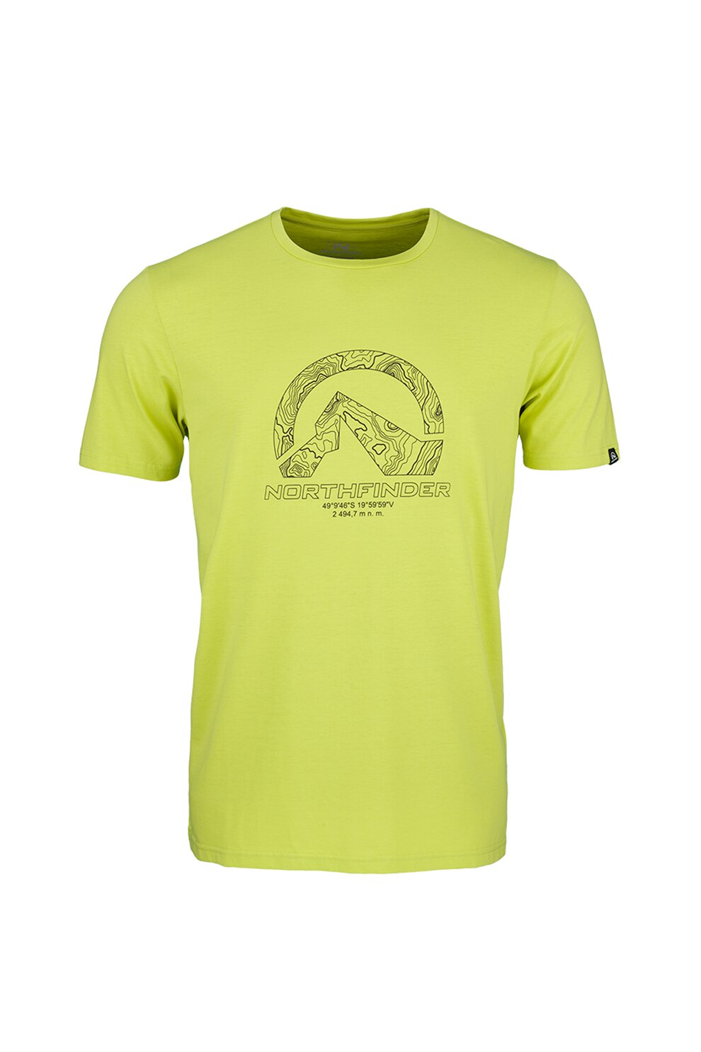 NORTHFINDER, Tricou cu logo pentru trekking Brice, Verde lime