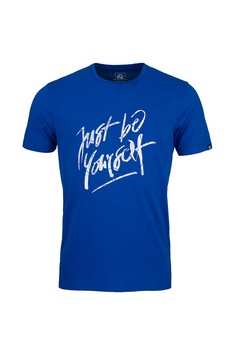 NORTHFINDER, Tricou cu imprimeu text pentru alergare Steven, Albastru royal/Alb NORTHFINDER, Tricou cu imprimeu text pentru alergare Steven, Albastru royal/Alb