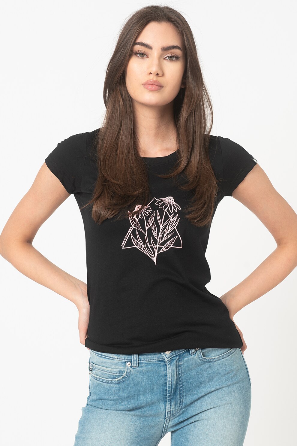 NORTHFINDER, Tricou cu imprimeu Milan, Negru