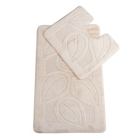 set 2 covorase baie betys 60x100cm50x60cm antiderapant polipropilena culoare crem model frunze gramaj 1200 g imagen 50_0_
0
