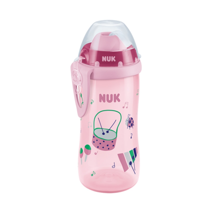 Biberon cu pai 300 ml Nuk First Choice Flexi Cup 255410R-1, Roz 12+ luni