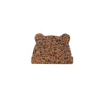 Caciula bebelusi, NOPPIES, Tremezzo, cu urechiuse , animal print, maro , 62-68 cm Caciula bebelusi, NOPPIES, Tremezzo, cu urechiuse , animal print, maro , 62-68 cm