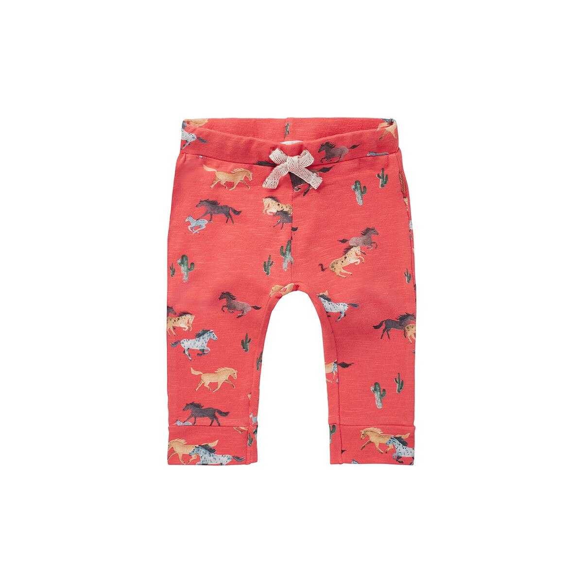 Pantaloni fete, NOPPIES, Moos, cu animale, rosu, bumbac organic, Rosu