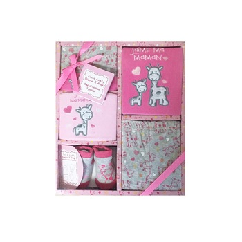 Set cadou nou-nascut, Tom Kids, din 5 piese, Gifra, roz, 0-6 luni Set cadou nou-nascut, Tom Kids, din 5 piese, Gifra, roz, 0-6 luni