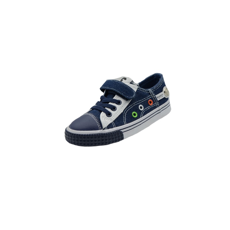 Tenisi din panza pentru baieti Tom Miki 65-28B, Bleumarin, 28