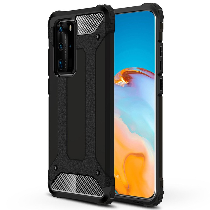 Кейс за Huawei P40 Pro, Techsuit Hybrid Armor, черен