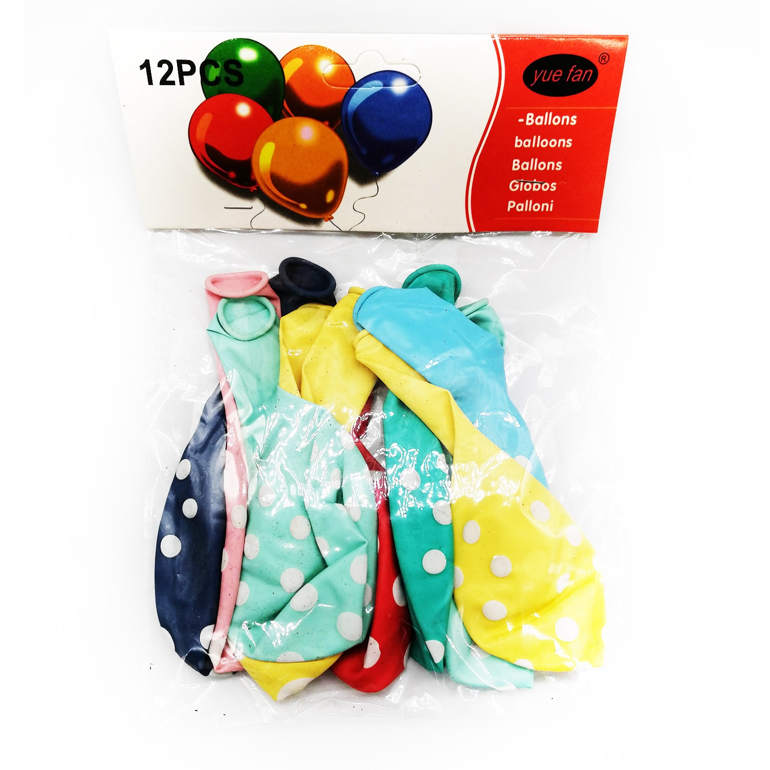 Set 10 baloane cu buline, multicolor