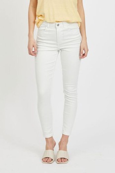 Vila, Blugi skinny, Alb, L-L32 Vila, Blugi skinny, Alb, L-L32